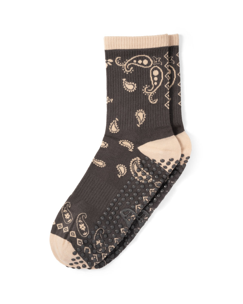 Paiir Paisley grip socks